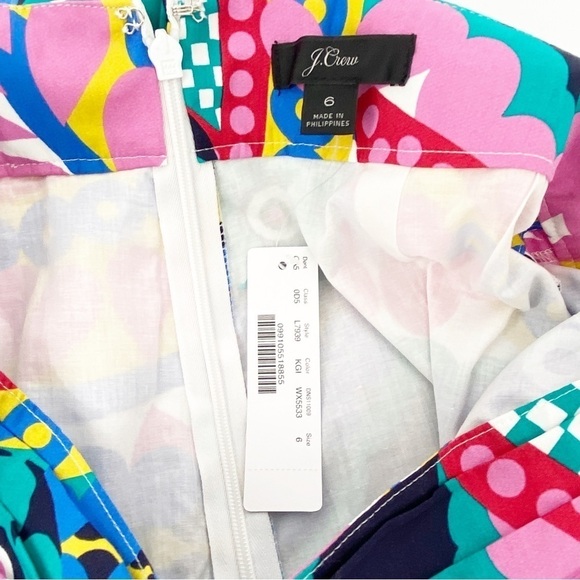 NWT J.Crew Tie-back Tulip Skirt in Ratti® Kaleidoscope Floral Size 6 - Picture 7 of 9